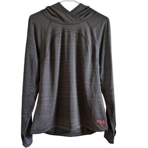 FILA Women's Workout Live In Motion Black Hoodie Size L